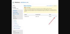 SiteAdmin Nginx Caching Disable