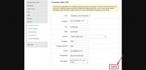 SiteAdmin CSR Form Generate